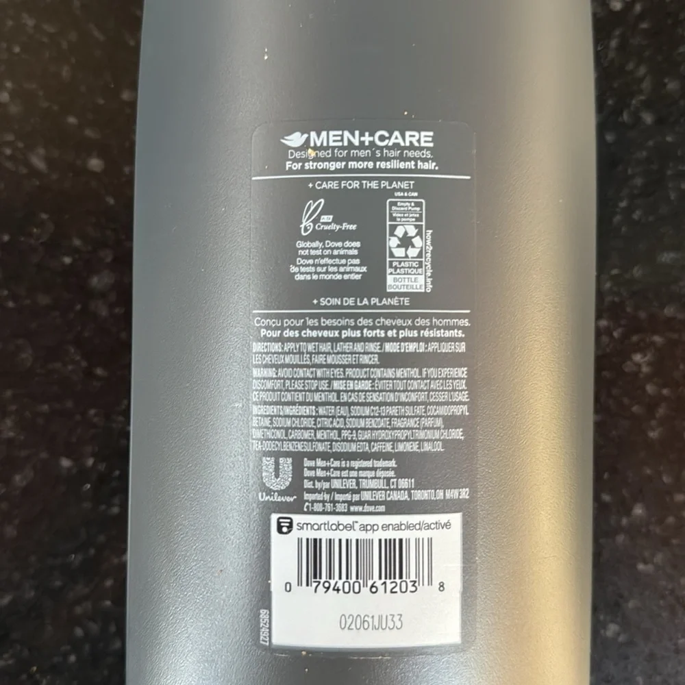Dove Men 2 in 1 Shampoo and Conditioner 40 ounce